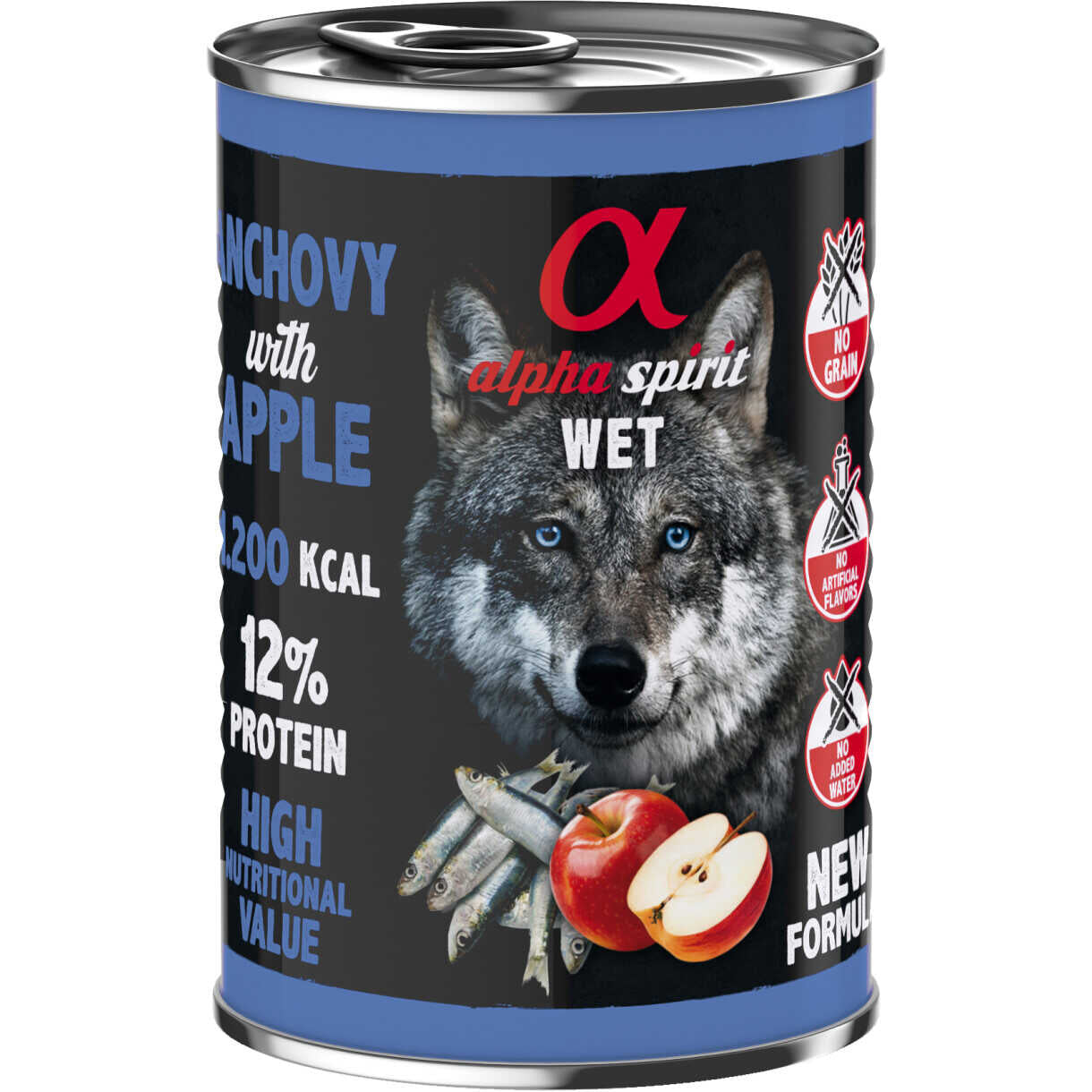 400 g AlphaSpirit Hundefutter Fleischbällchen mit Anchovis und Apfel