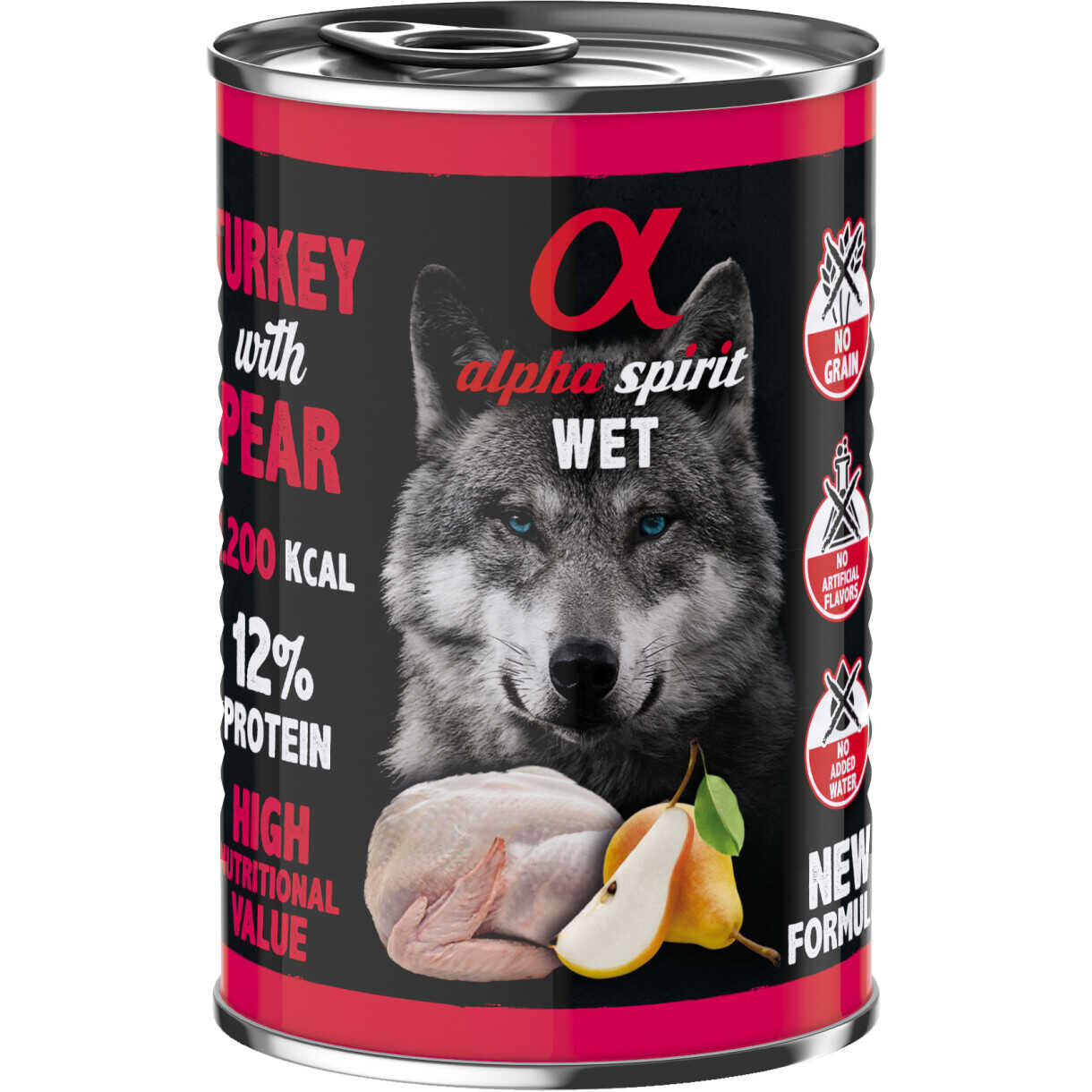 400 g AlphaSpirit Hundefutter Fleischbällchen mit Pute und Birne