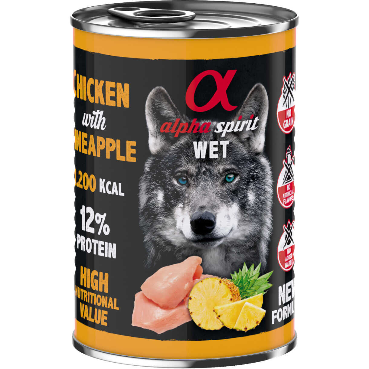 400 g AlphaSpirit Hundefutter Frikadellen mit Huhn und Ananas
