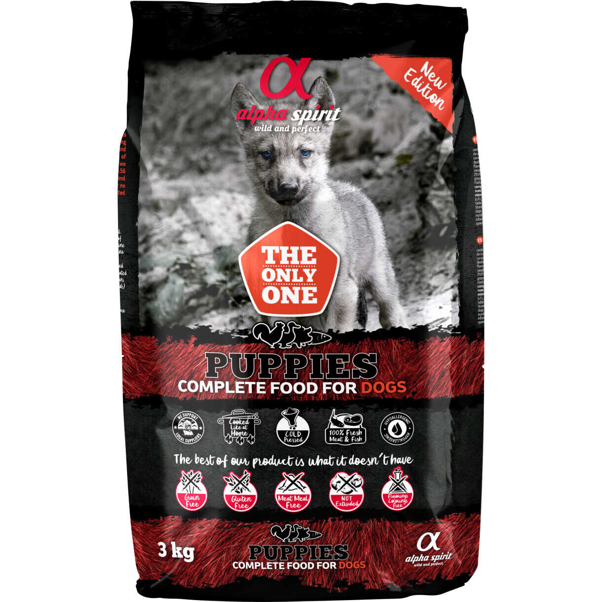 Alpha Spirit DAS EINZIGE Welpenfutter mit Fisch und Fleisch