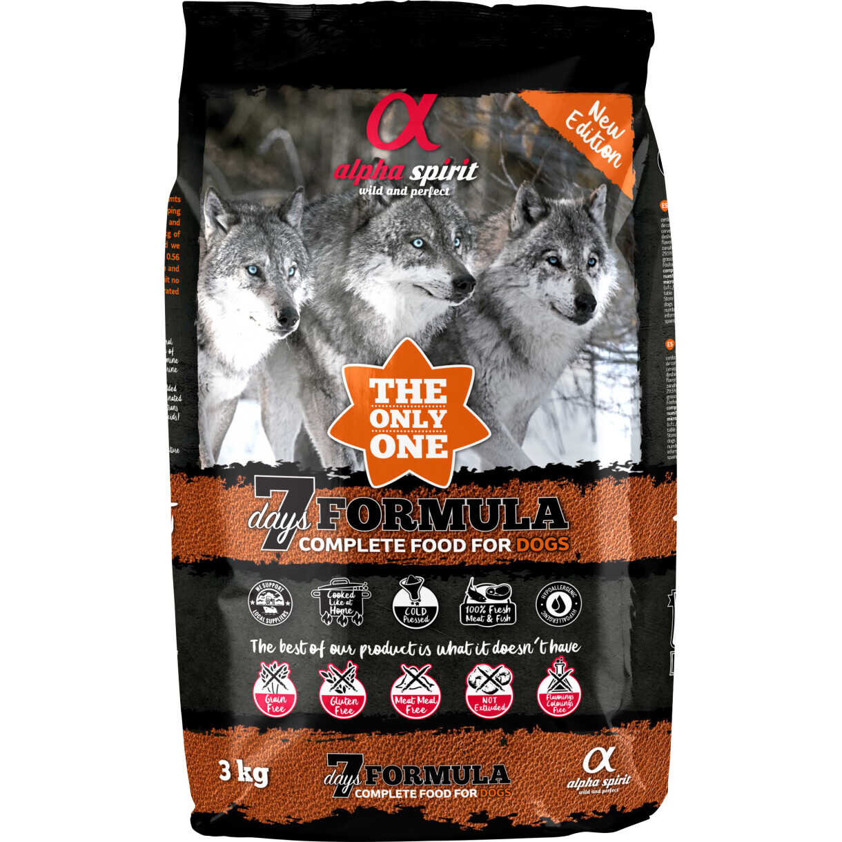 Alpha Spirit THE ONLY ONE MENY Hundefutter mit Fleisch und Fisch