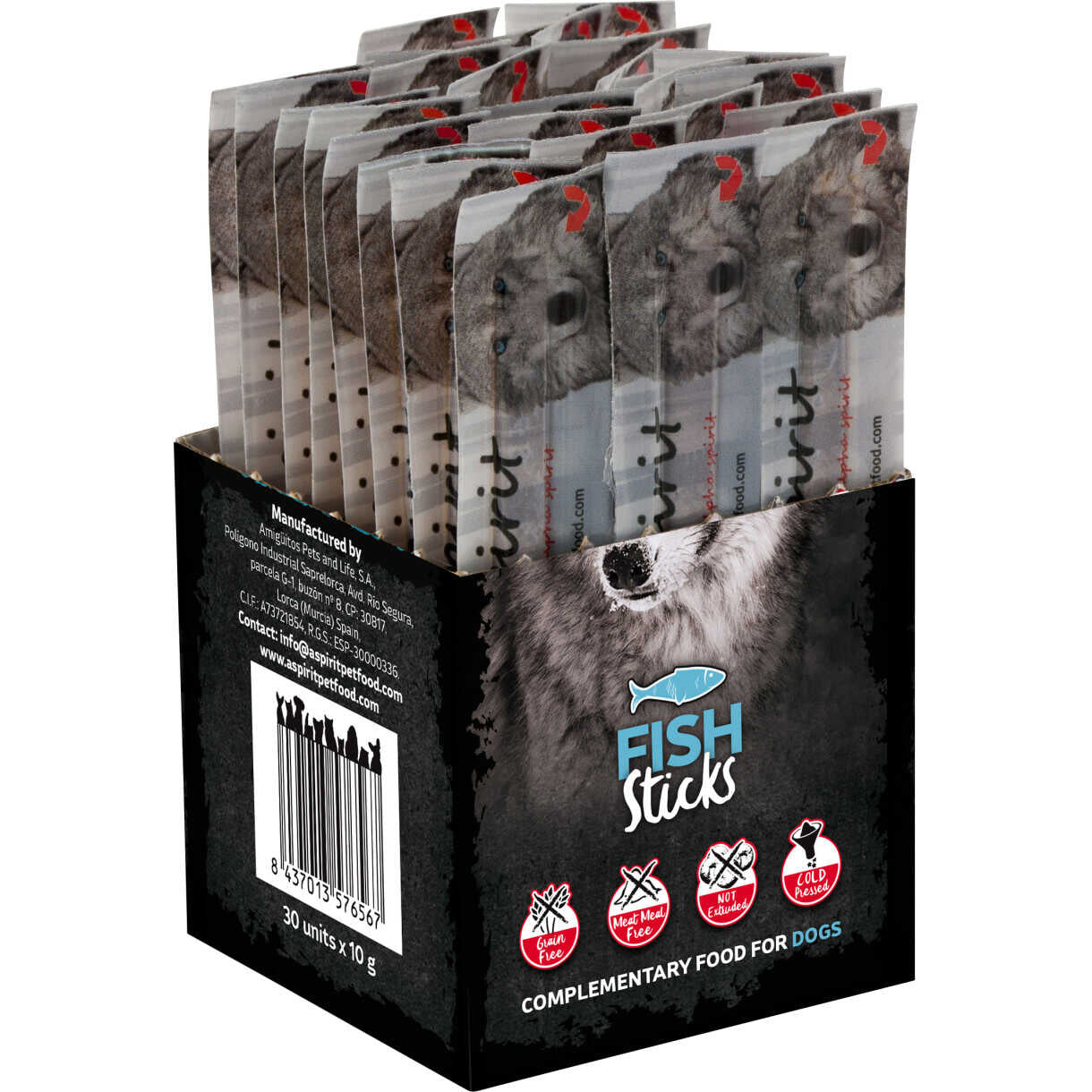 AlphaSpirit Fischstäbchen Leckerchen für Hunde
