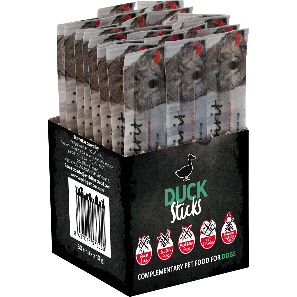 AlphaSpirit Duck Sticks Leckerlis für Hunde