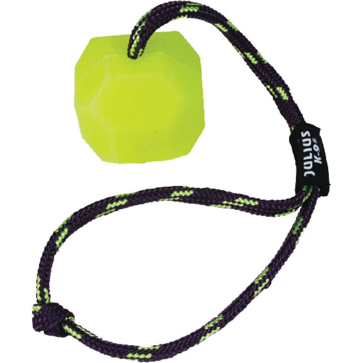 Hundespielzeug K9 Silikonball an Schnur neon ø 6 cm glatt