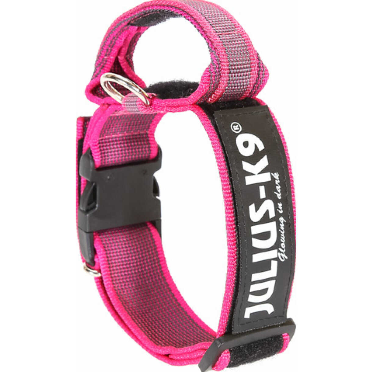 Julius K9 Hundehalsband mit Griff - rosa