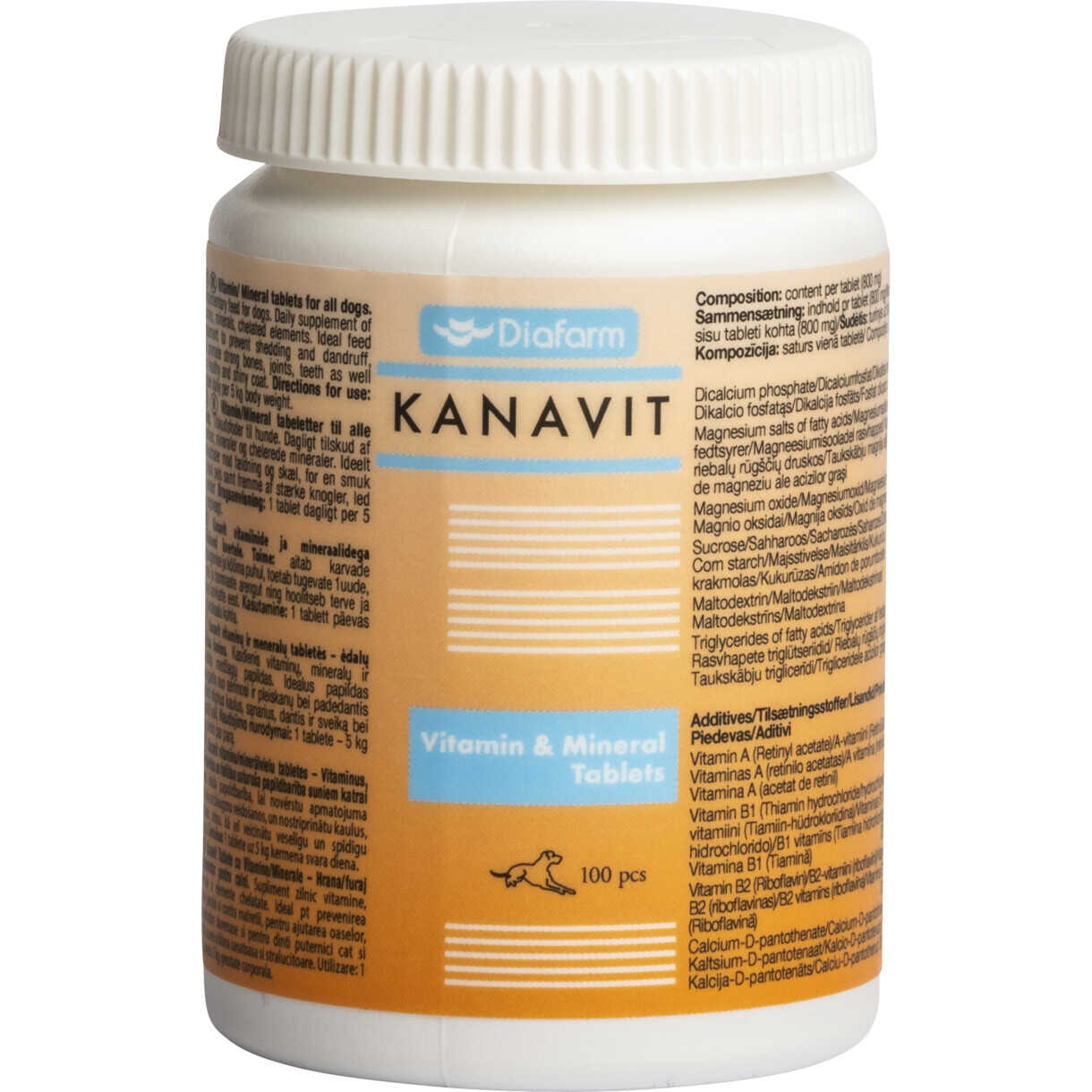 Diafarm Kanavit Vitamin- und Mineralstofftabletten für Hunde