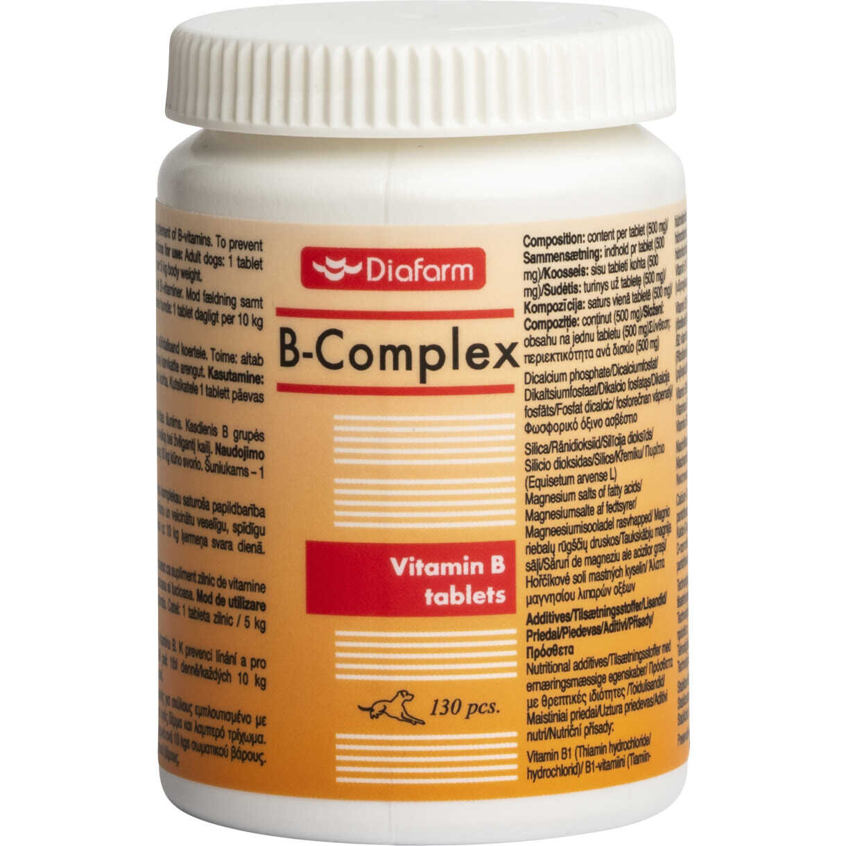 Diafarm B-Komplex Vitamin B für Hunde - 130 Tabletten.
