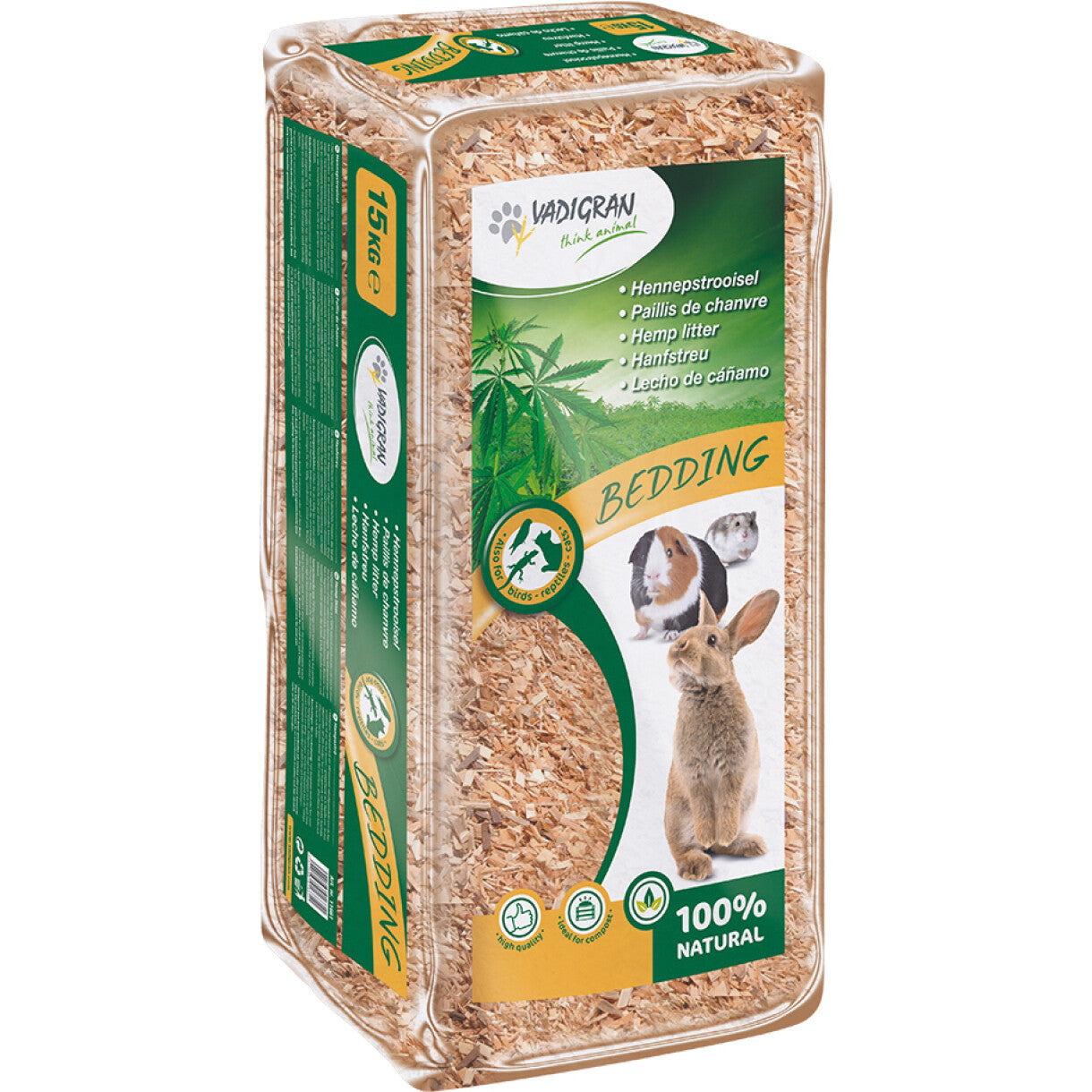 Vadigran BEDDING Hanf-Einstreu für Kaninchen und Kleintiere