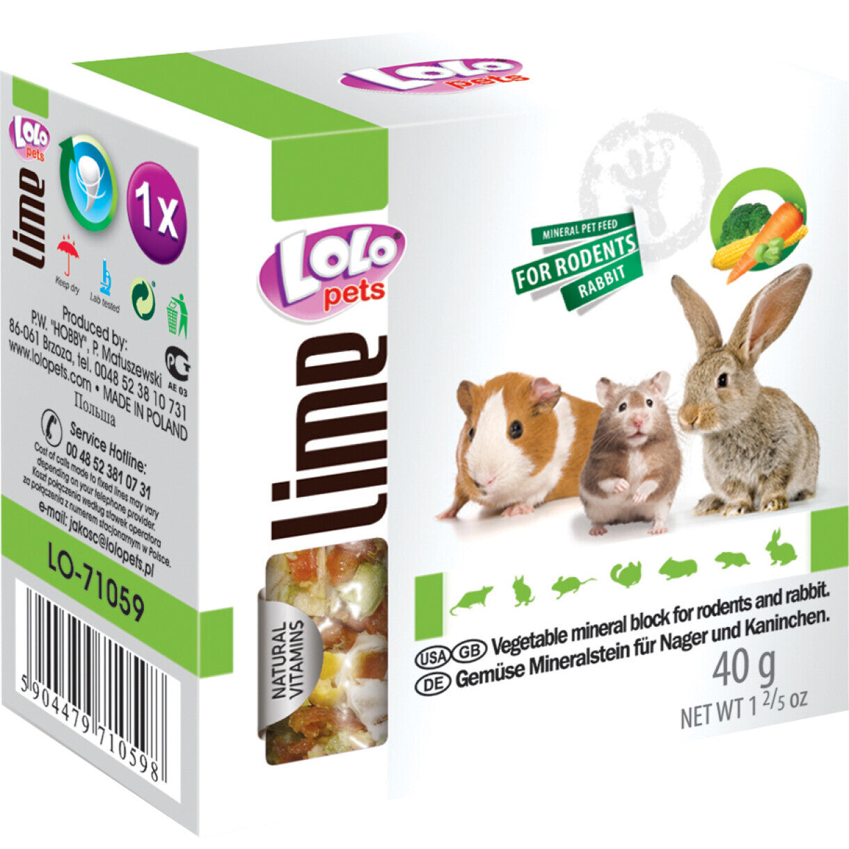 Lolo pets - Nagerstein mit Gemüse 30 g