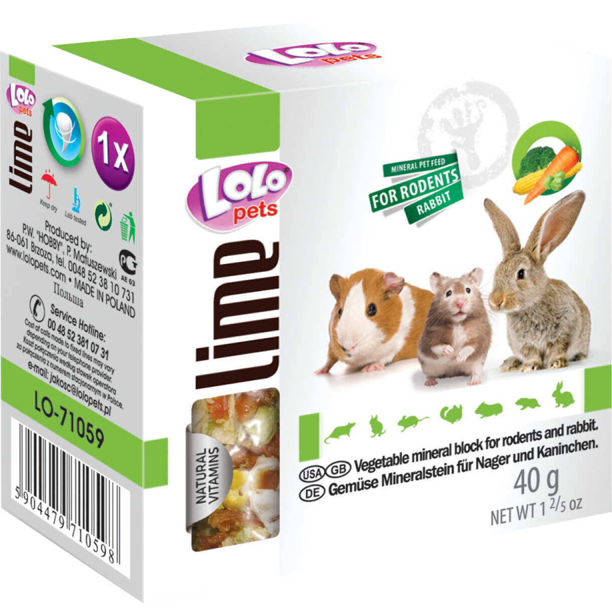 Lolo pets - Nagerstein mit Gemüse 30 g
