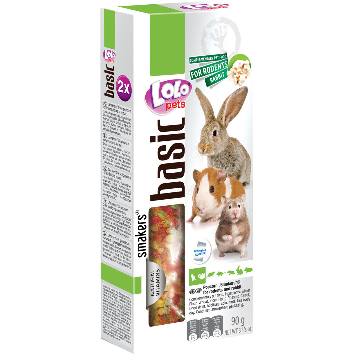 2 x Kabberstangen Nager - Kaninchen Popcorn 90 gr