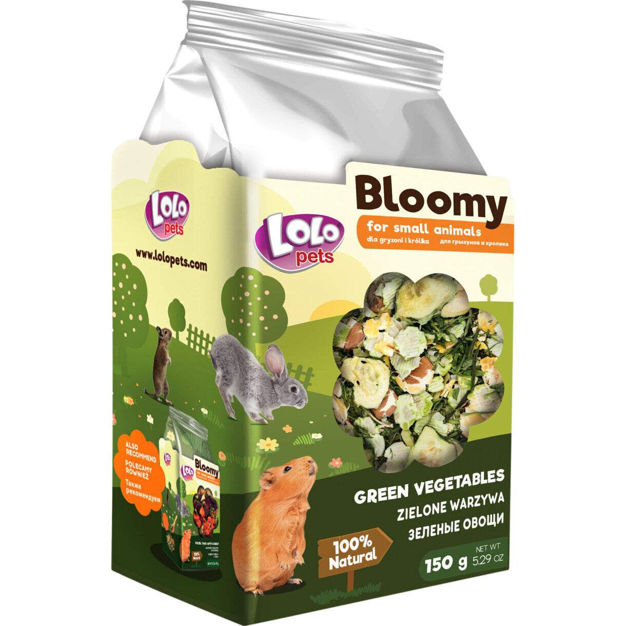 150 gr Lolo Bloomy Snack mit Gemüse für Kaninchen und Nager