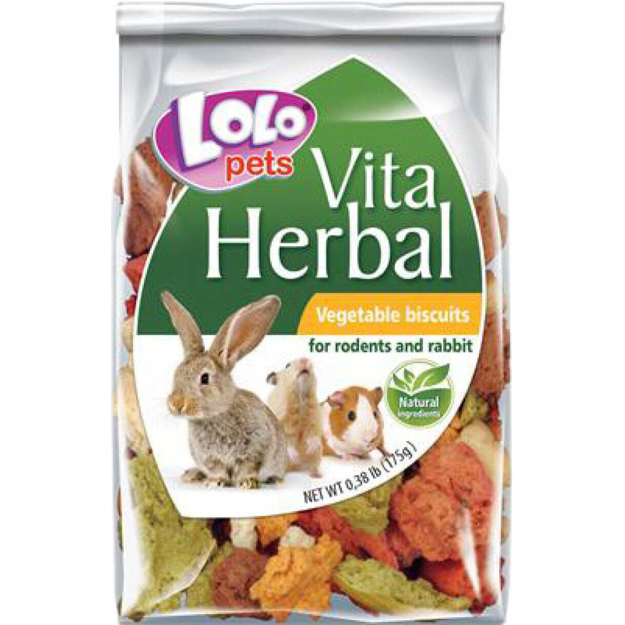 Lolo Bloomy Snack mit 3 Gemüsesorten für Kaninchen und Nager 175 gr