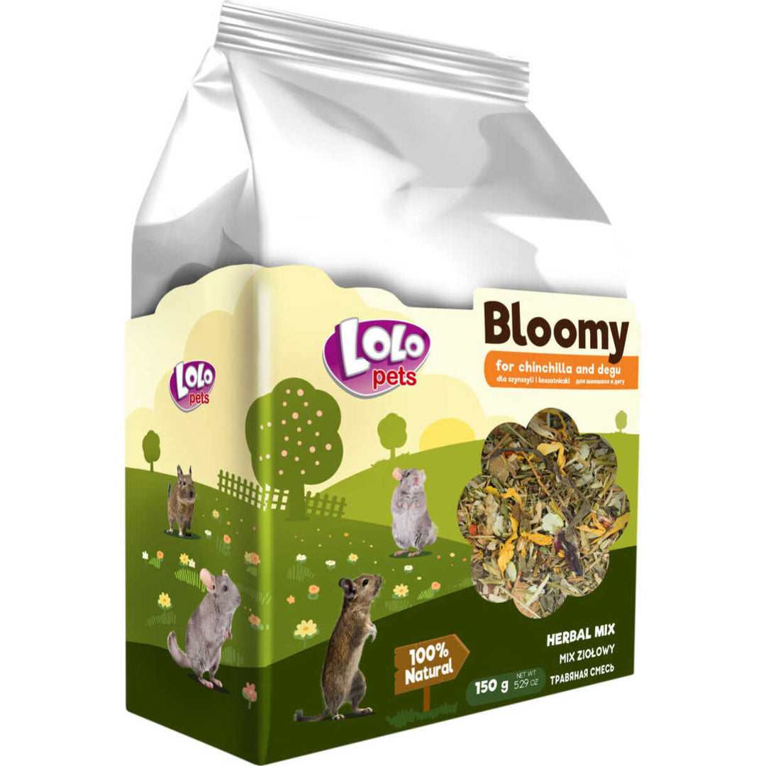 150 gr Lolo Bloomy Kräutermischung für Chinchillas und Degu