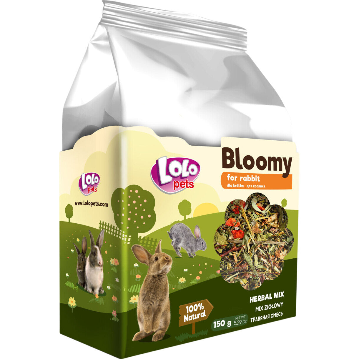 150 gr Lolo Bloomy Kräutermischung für Kaninchen