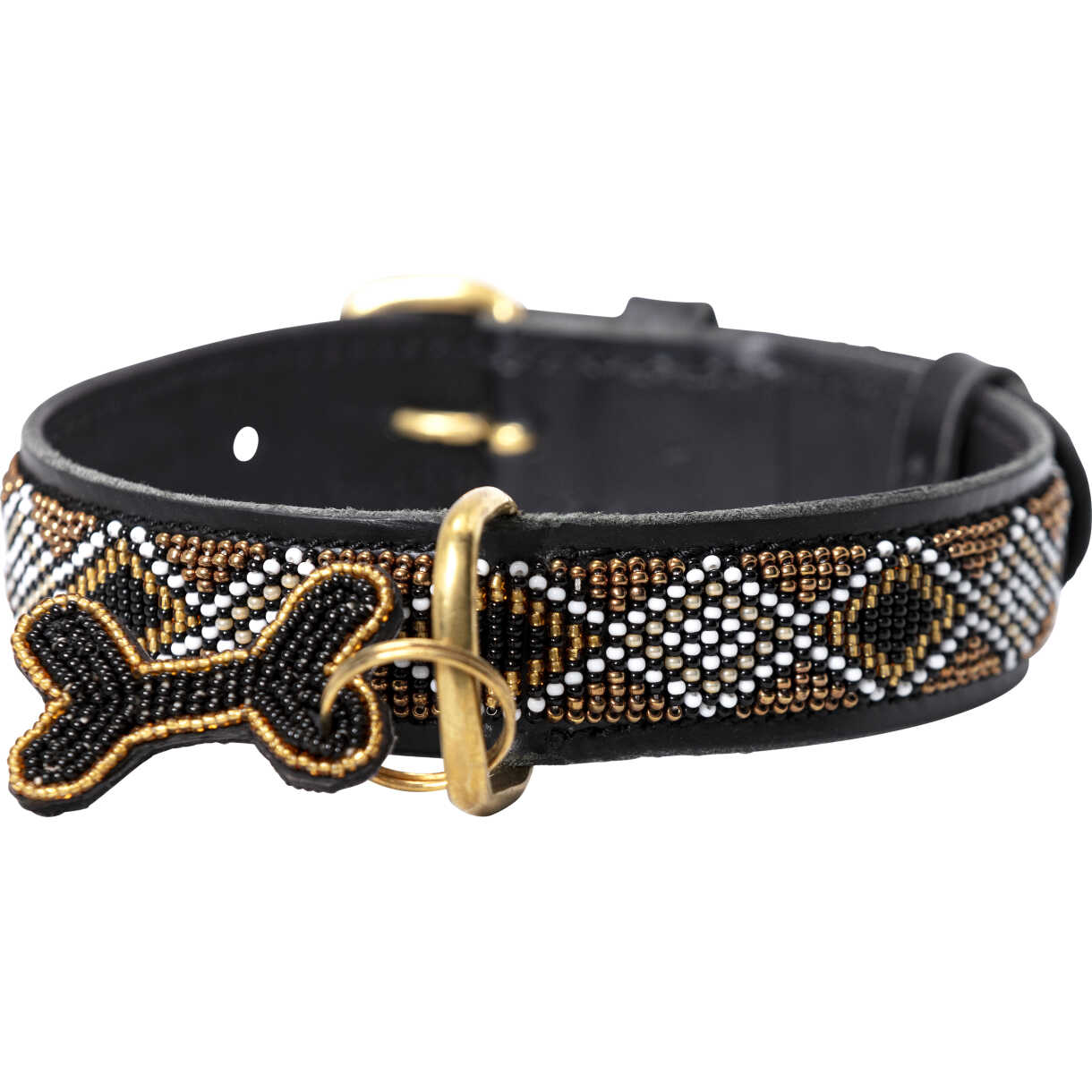 Kampuni handgefertigtes Hundehalsband Gold