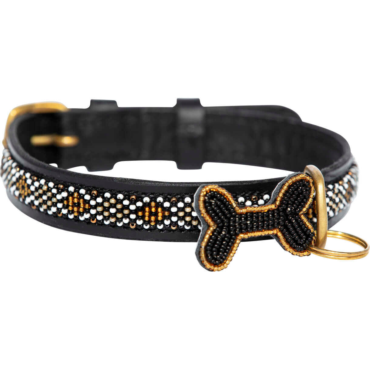 Kampuni handgefertigtes Hundehalsband Skinny Gold