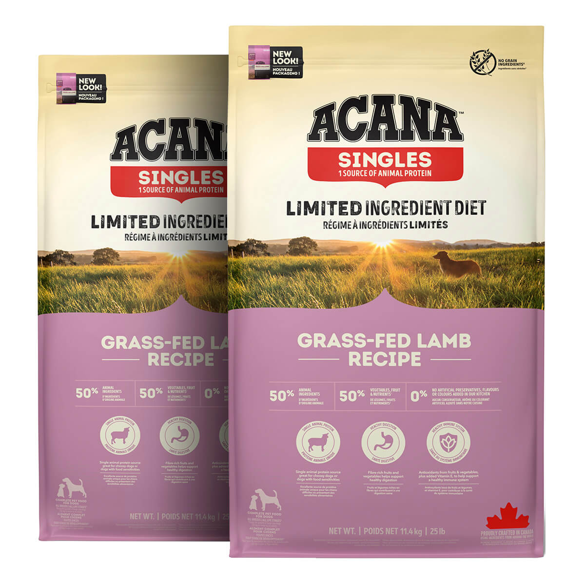 2 x 11,4 kg. Acana Singles Grasgefüttertes Lamm Hundefutter mit Lammfleisch