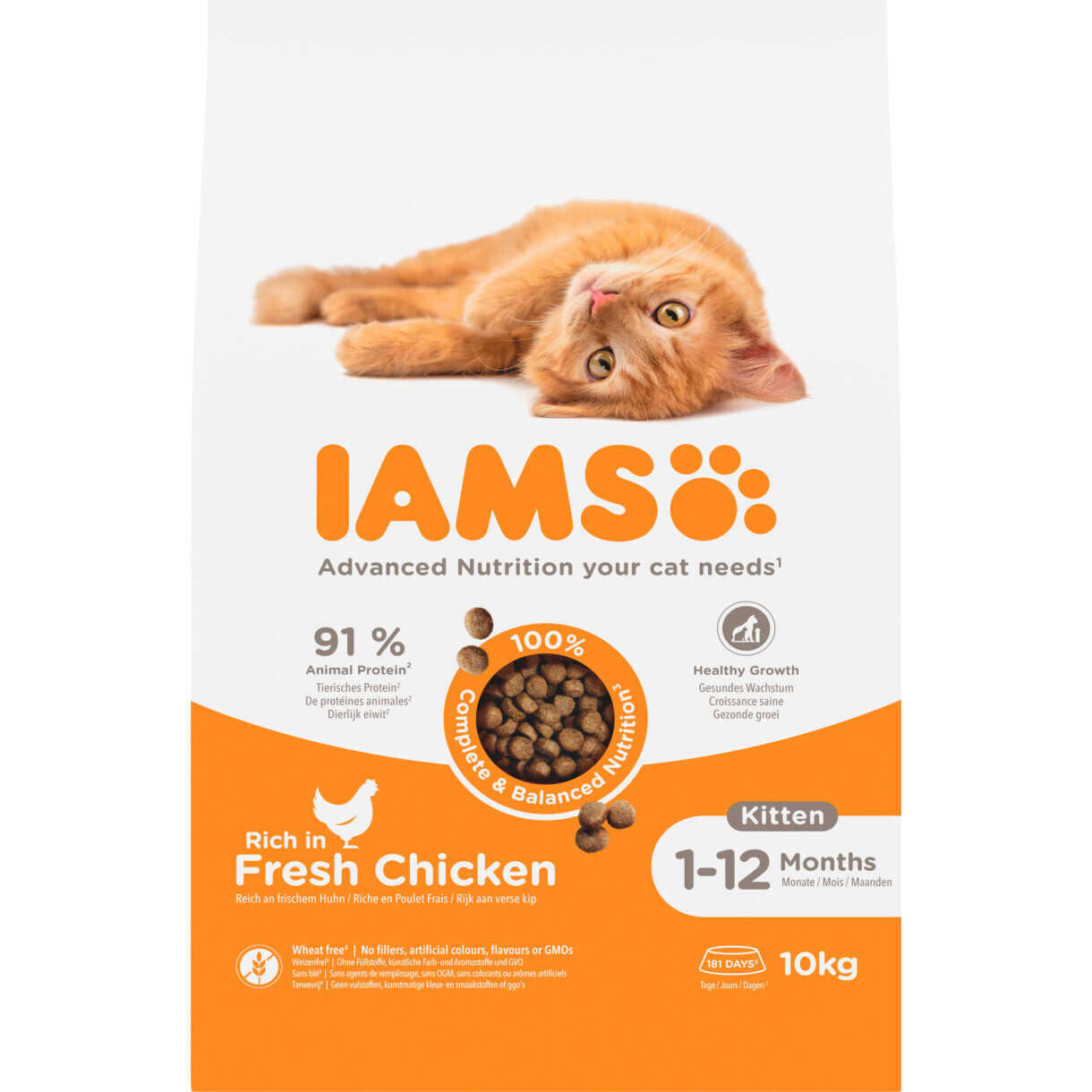 10 kg Iams Vitality Katzenfutter für Kätzchen und junge Katzen unter 1 Jahr