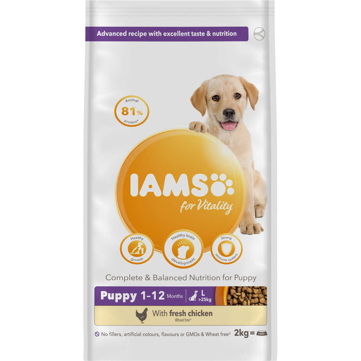 12 kg Iams Welpenfutter Puppy & Junior Large
