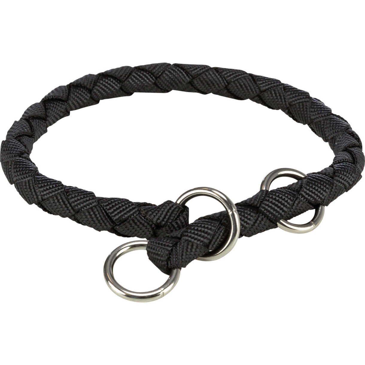 Jolly Paw Semi-Quail Hundehalsband, geflochten Schwarz