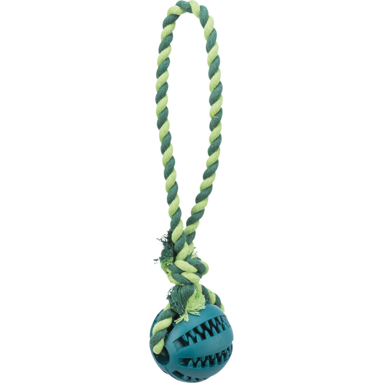 Jolly Paw Naturgummiball auf Seil, Minzgeschmack ø7 cm/24 cm