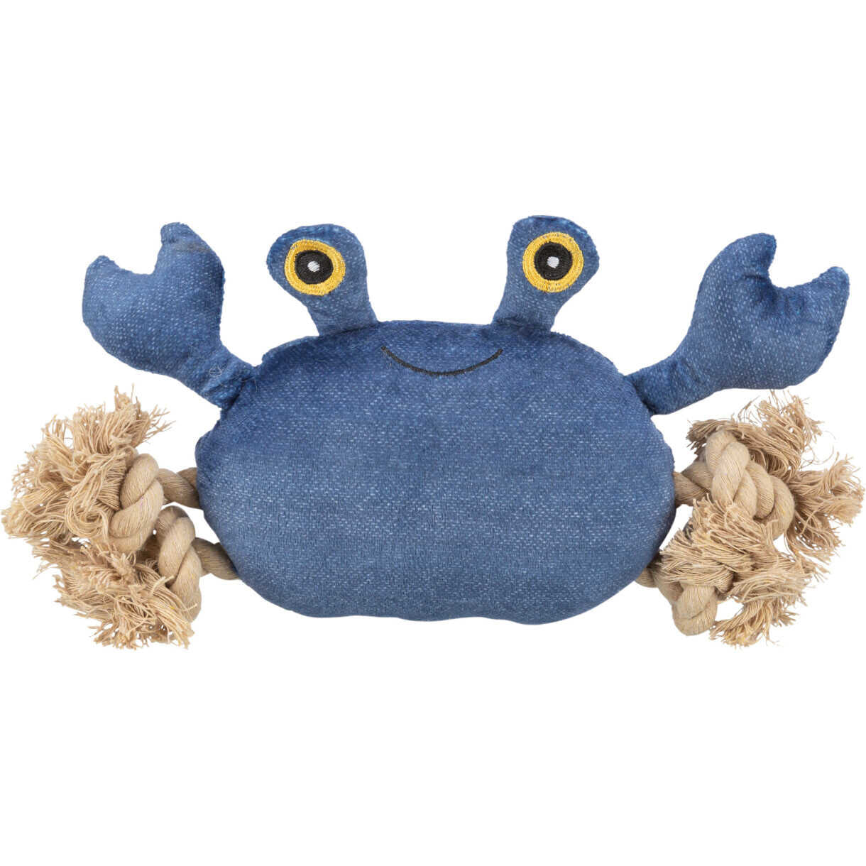 Jolly Paw Stofftier Krabbe am Seil, mit Sound 30 cm Blau