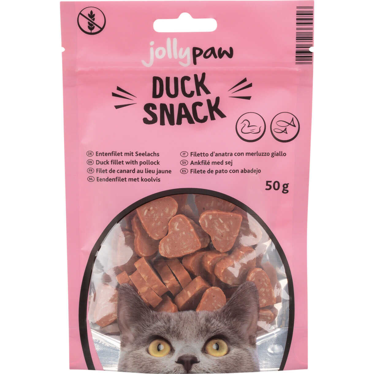Jolly Paw Ducky Hearts (Entenfilet und Seelachs) 50g