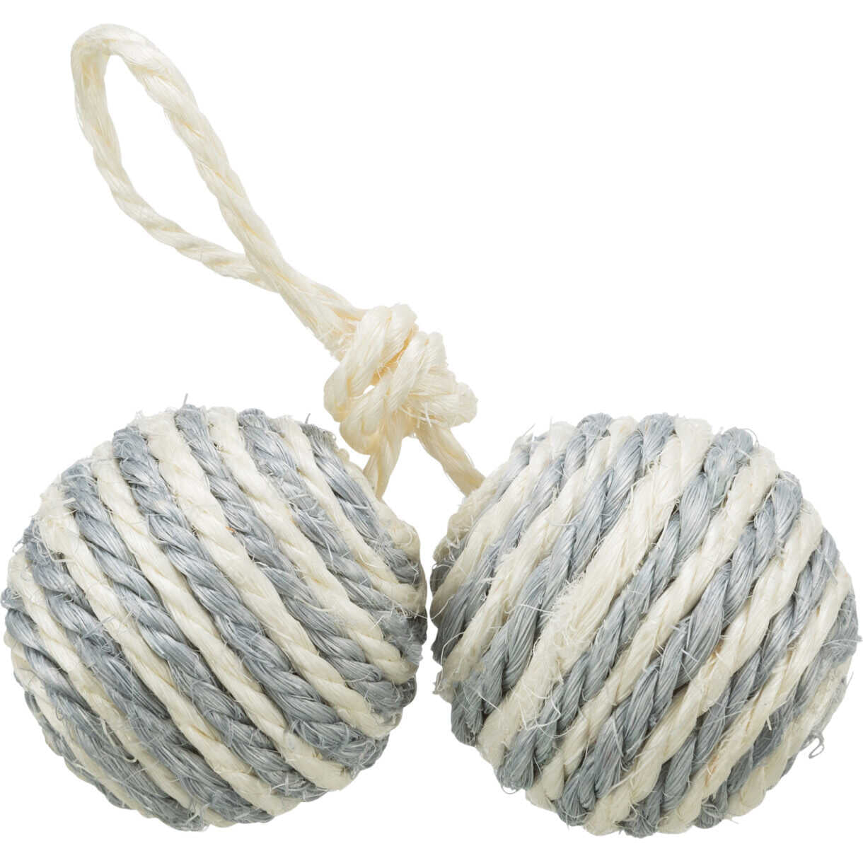 Jolly Paw 2 Bälle auf Seil, Sisal ø4,5 cm Verschiedene Farben