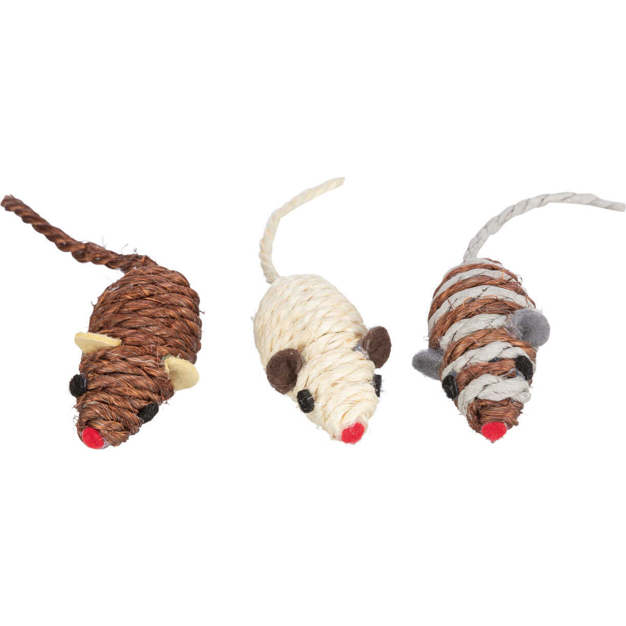 Jolly Paw Sisal Maus ø 5 cm (3 Stück) Verschiedene Farben