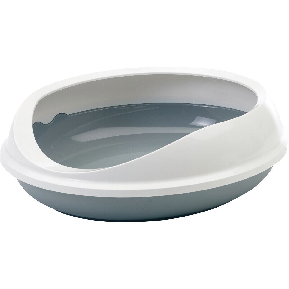 Savic Katzentoilette Figaro grau und weiß