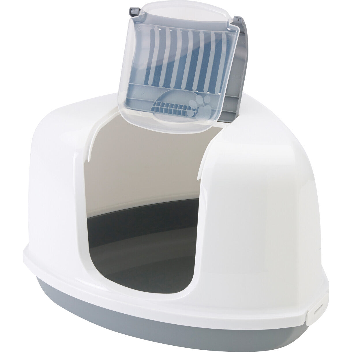 Savic Eck-Katzentoilette 58,5 x 45,5 x 40 cm grau und weiß