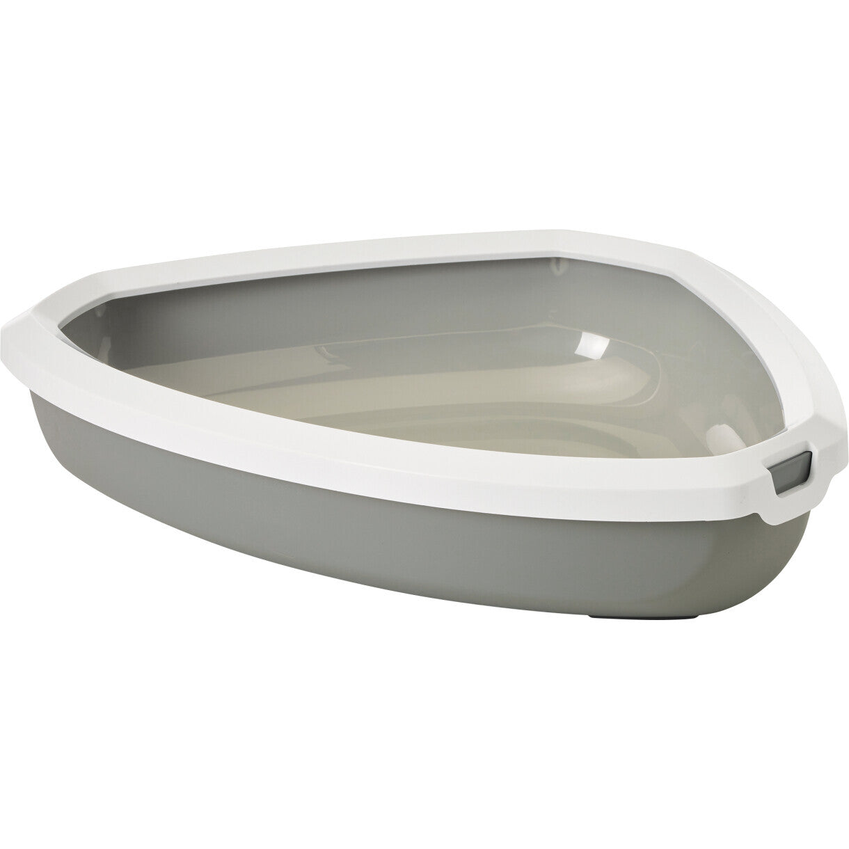 Savic Cat Ecktoilette Rincon grau und weiß 58,5 x 39 x 12,5 cm