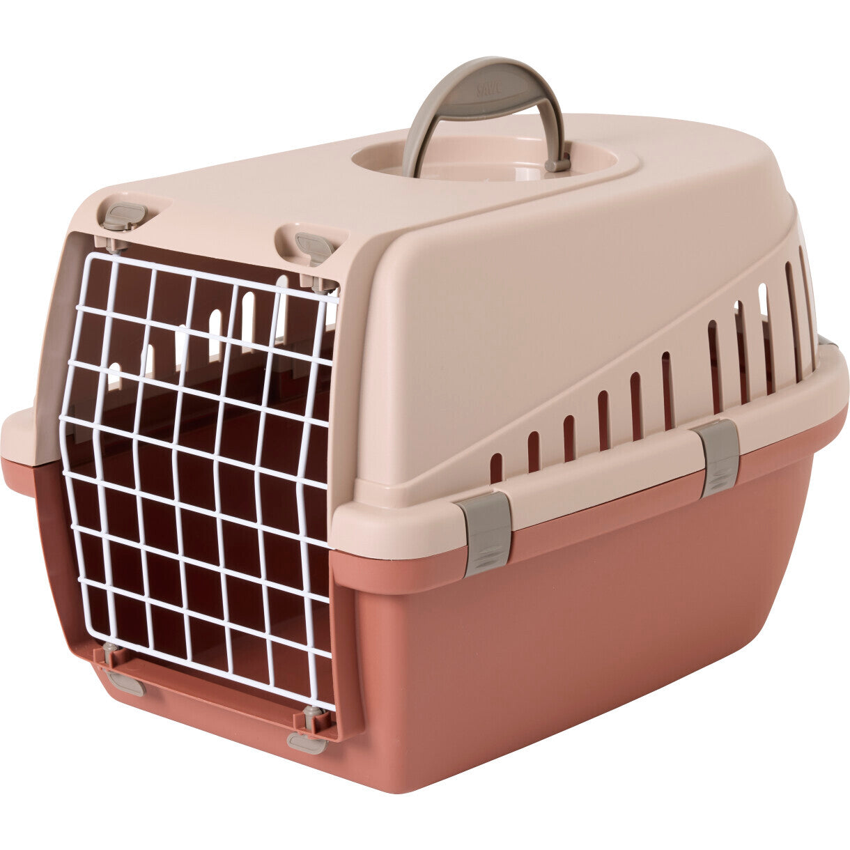 Savic Trotter 1 Transportbox für Katzen und Hunde, 49x33x30 cm, tuscan röt
