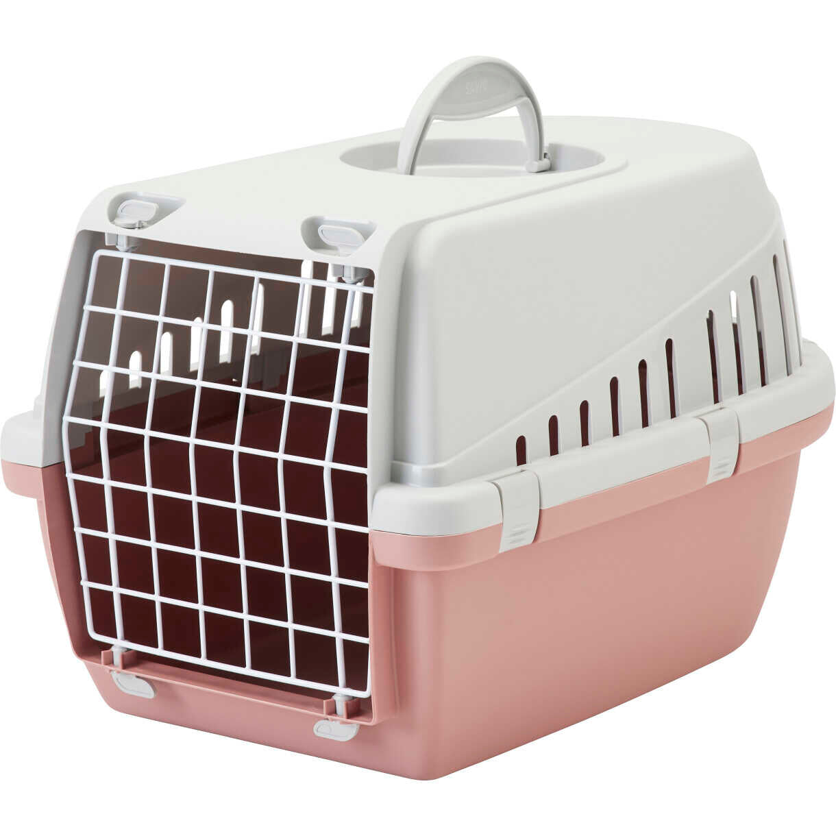 Savic Trotter 1 Transportbox für Katzen und Hunde, 49x33x30 cm, antikrosa