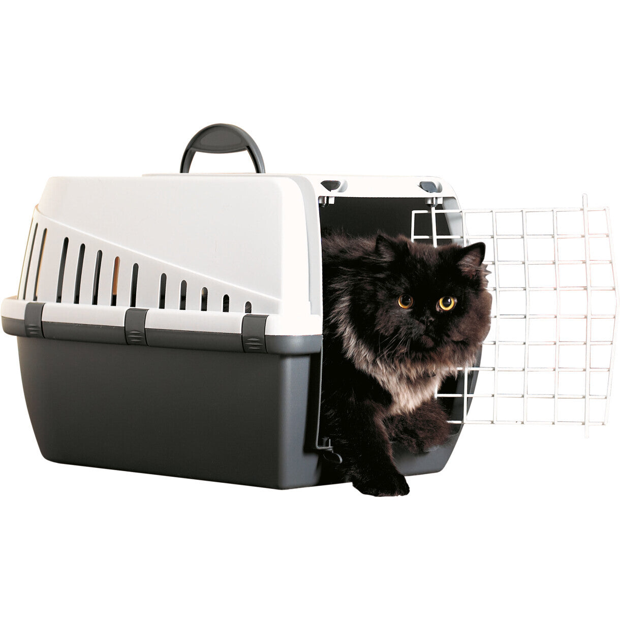 Hunde- und Katzentransportbox - Trotter 2 - 56x37,5x33 cm - IATA-Flugzulassung Grau