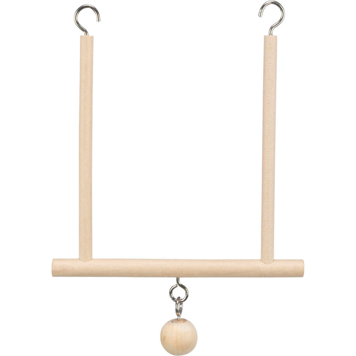 Trixie Vogel Spielzeug Trapezschaukel mit Holzkugel 12 x 13 cm