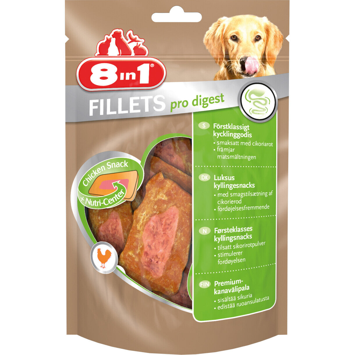 8in1 Hühnerfilet Hundeleckerli - Pro Digest 80g
