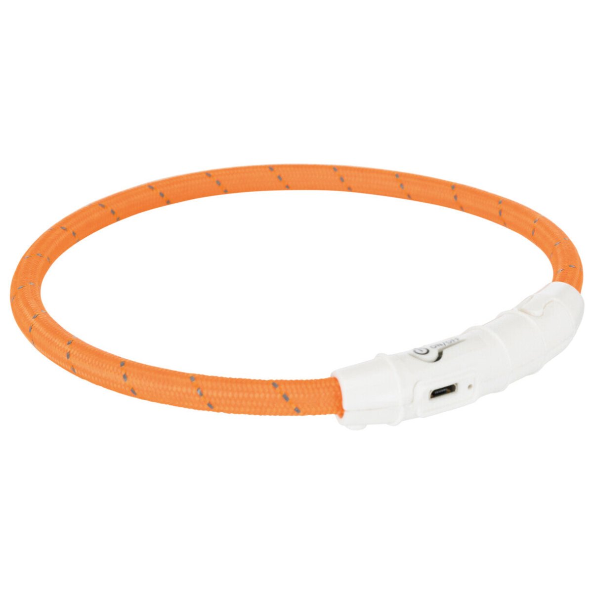 Trixie USB - Lade - Lichtband für Hunde - Nylon - orange - MegaPetShop