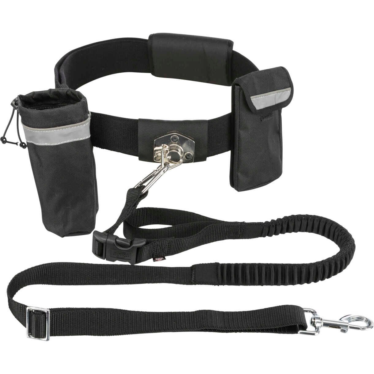 Trixie Belt mit Hundeleine in schwarz - Bauchumfang 60 bis 120 cm