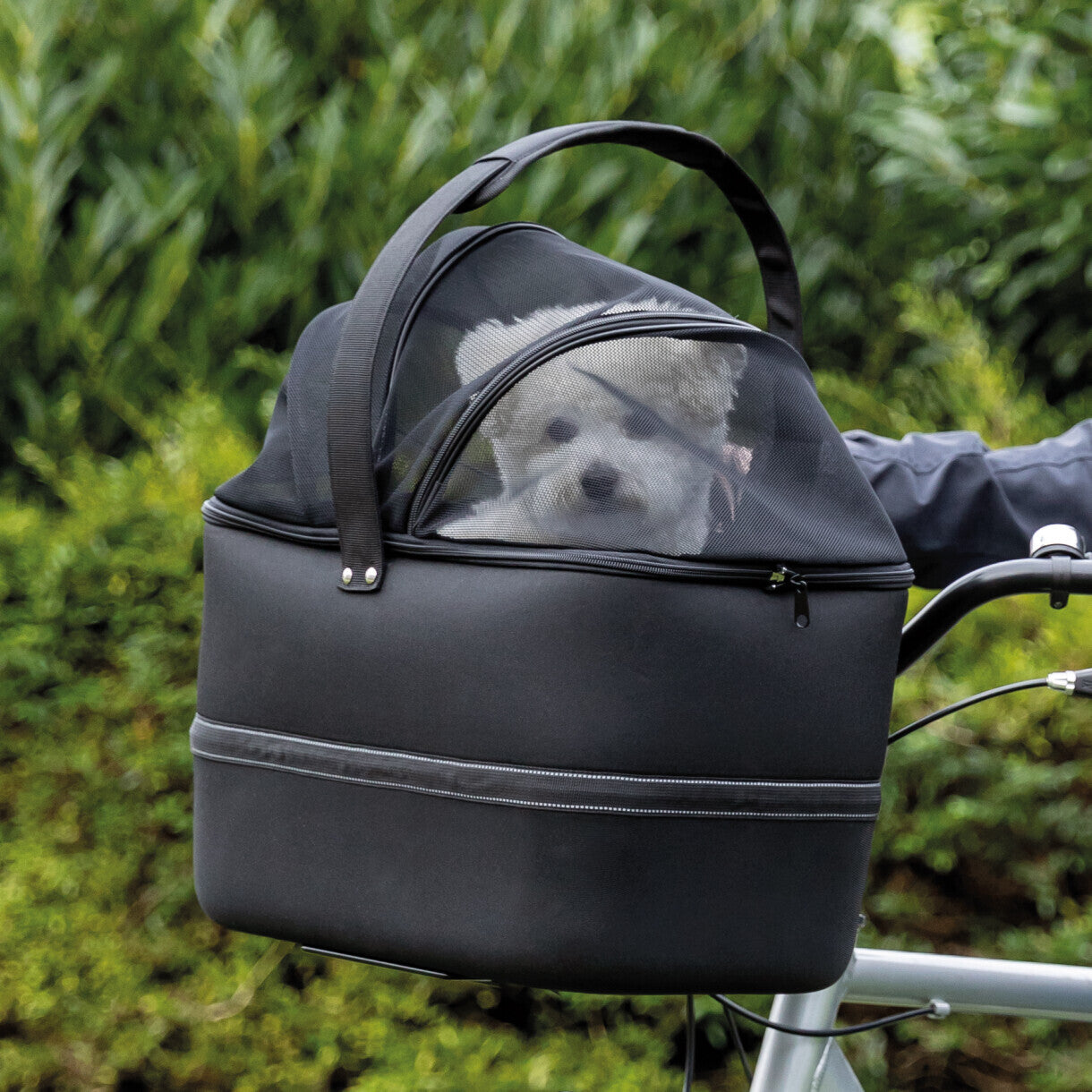 Trixie Front Fahrradkorb für Hunde 41 x 47 x 39 cm schwarz