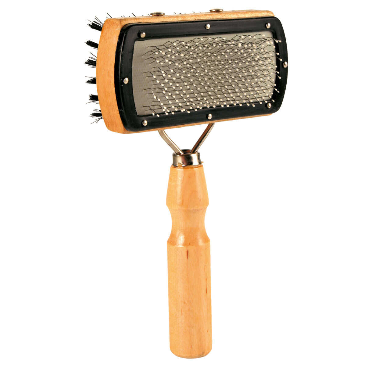 Trixie Hundebürste mit Holzgriff doppelseitig 10 x 18 cm