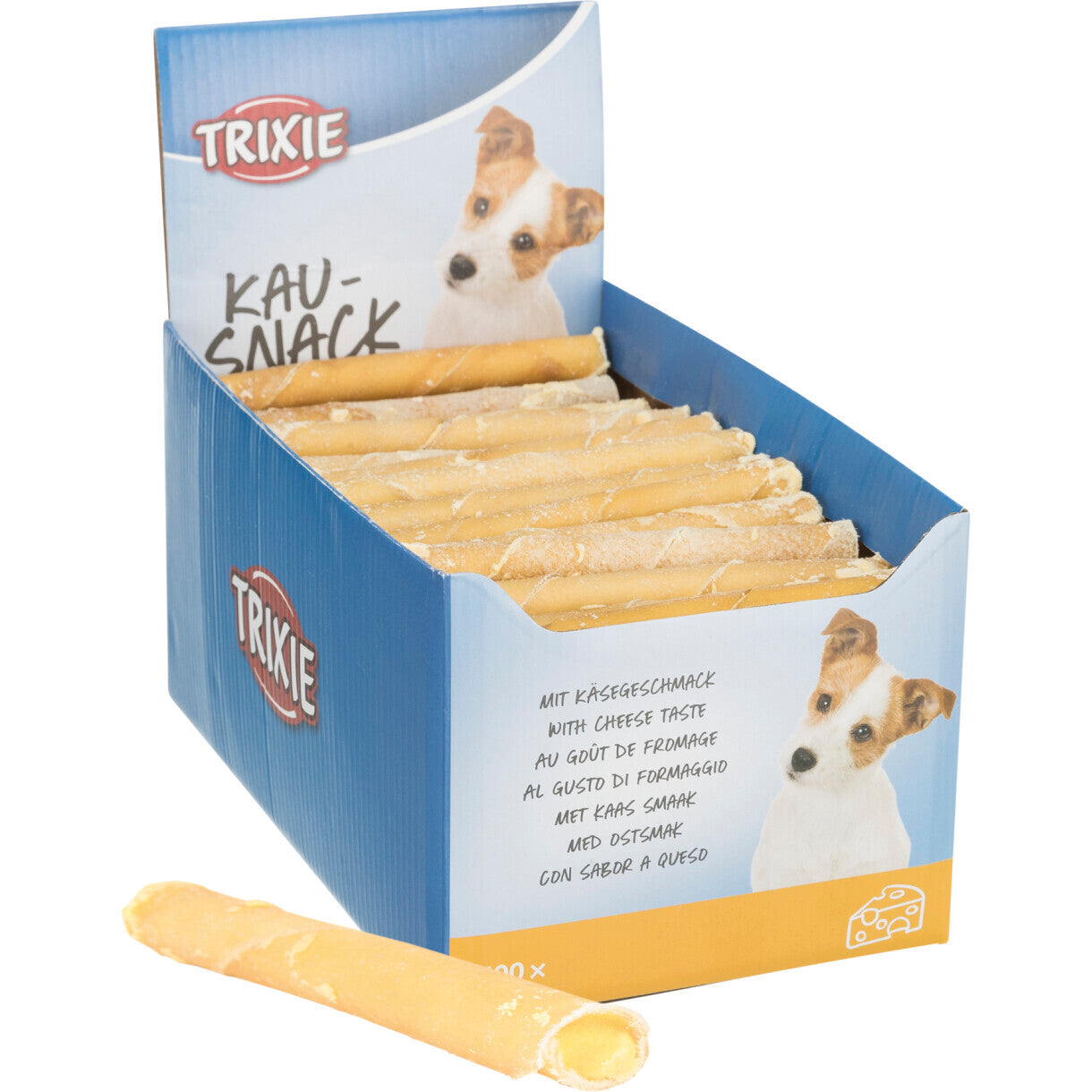 100 stück Trixie Kaurollen mit Käsefüllung, 12 cm