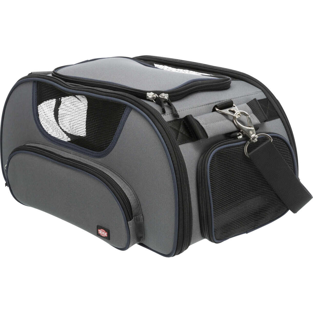 Trixie Dog Bag Airline Wings bis zu 20 kg - 28 x 23 x 46 cm - grau und blau