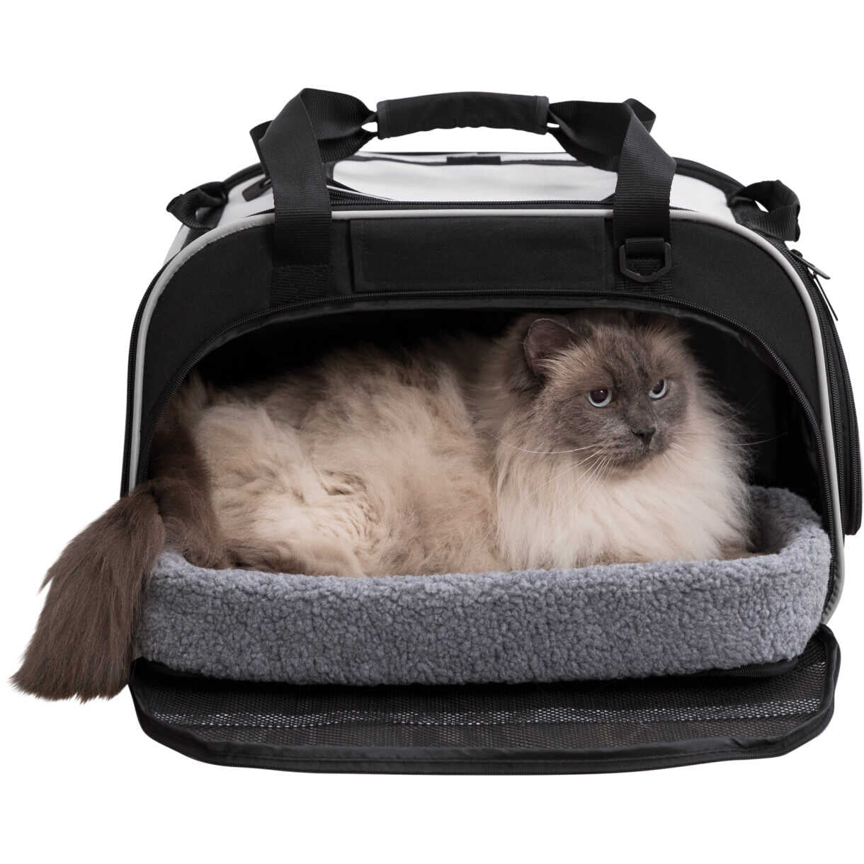 Trixie Valery Hunde- und Katzentrage 29 x 31 x 49 cm schwarz und grau
