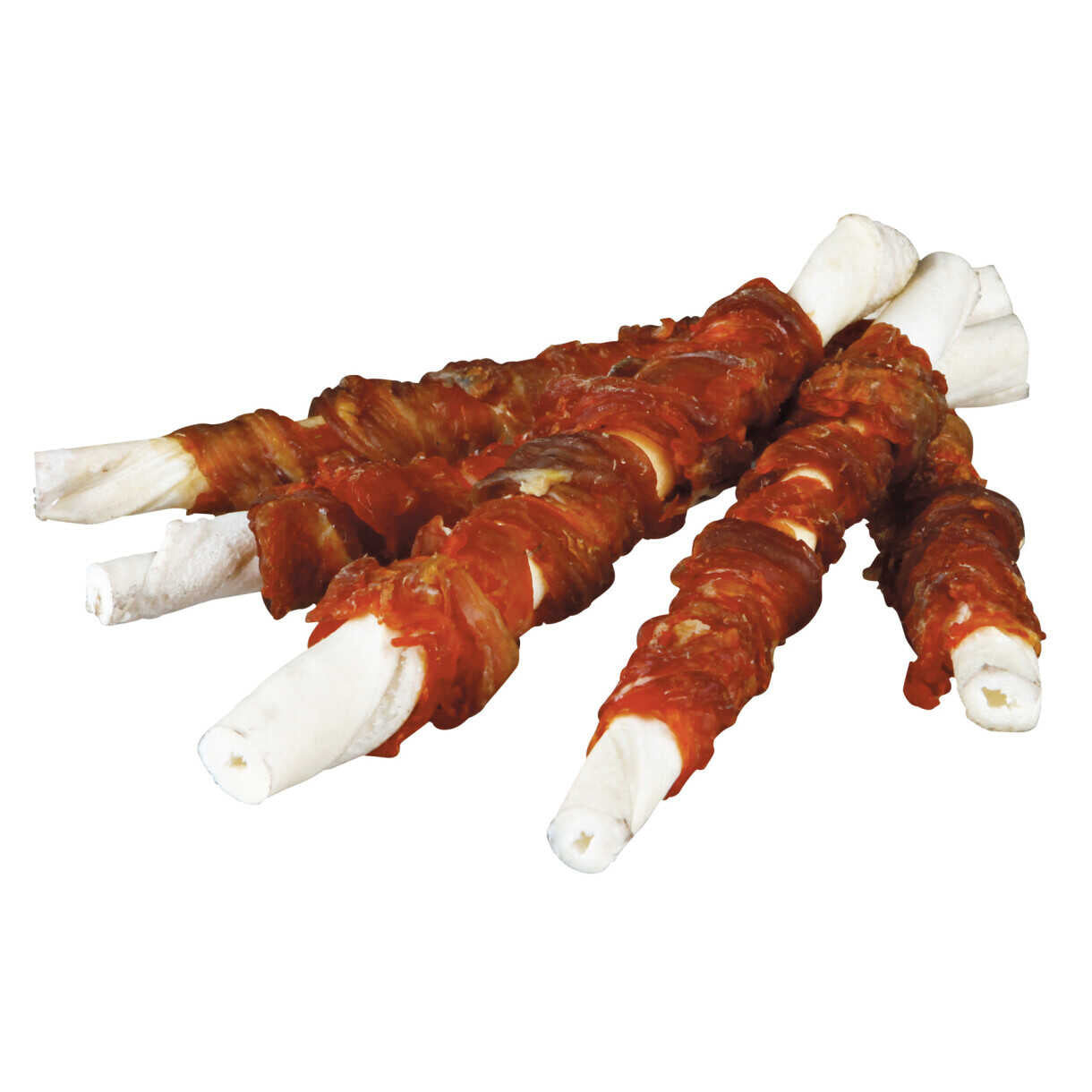 5 Stück Trixie Denta Fun Kaurollen aus Büffelfleisch für Hunde 12 cm - 70g