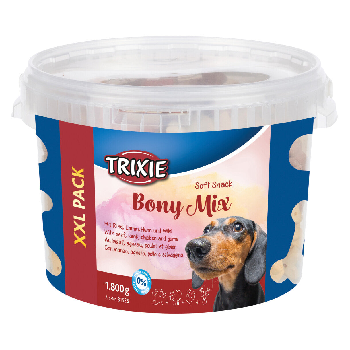 1,8 kg Trixie Soft Snack Bony Mix mit Rind - Lamm - Huhn und Wild XXL Pack