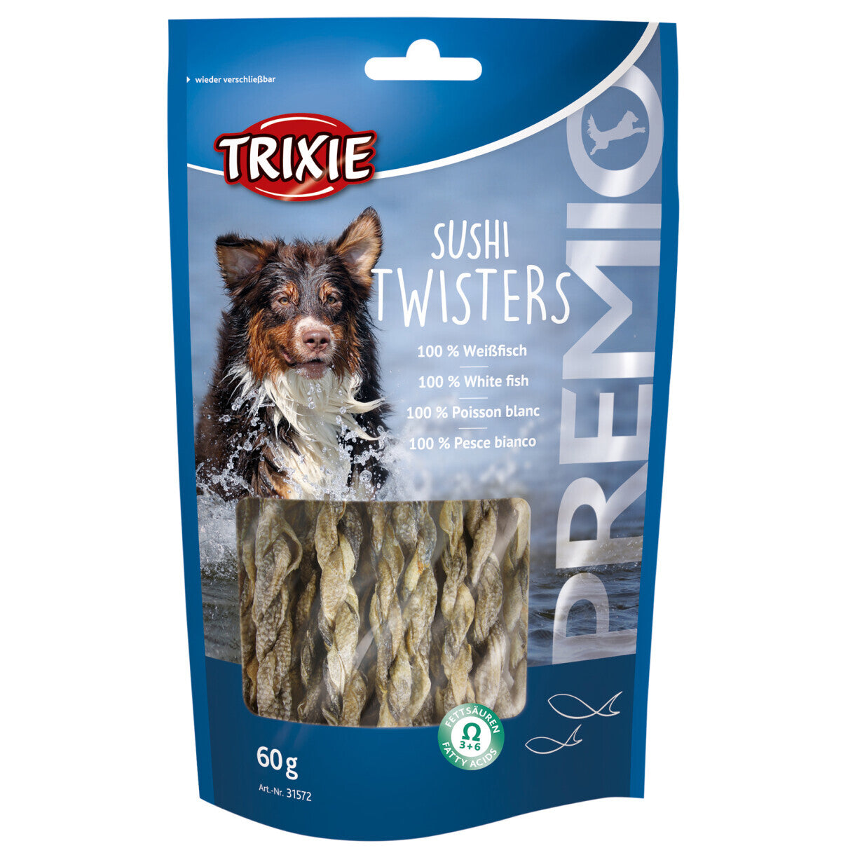 60 g Trixie Hundeleckerli Premio Sushi Twisters