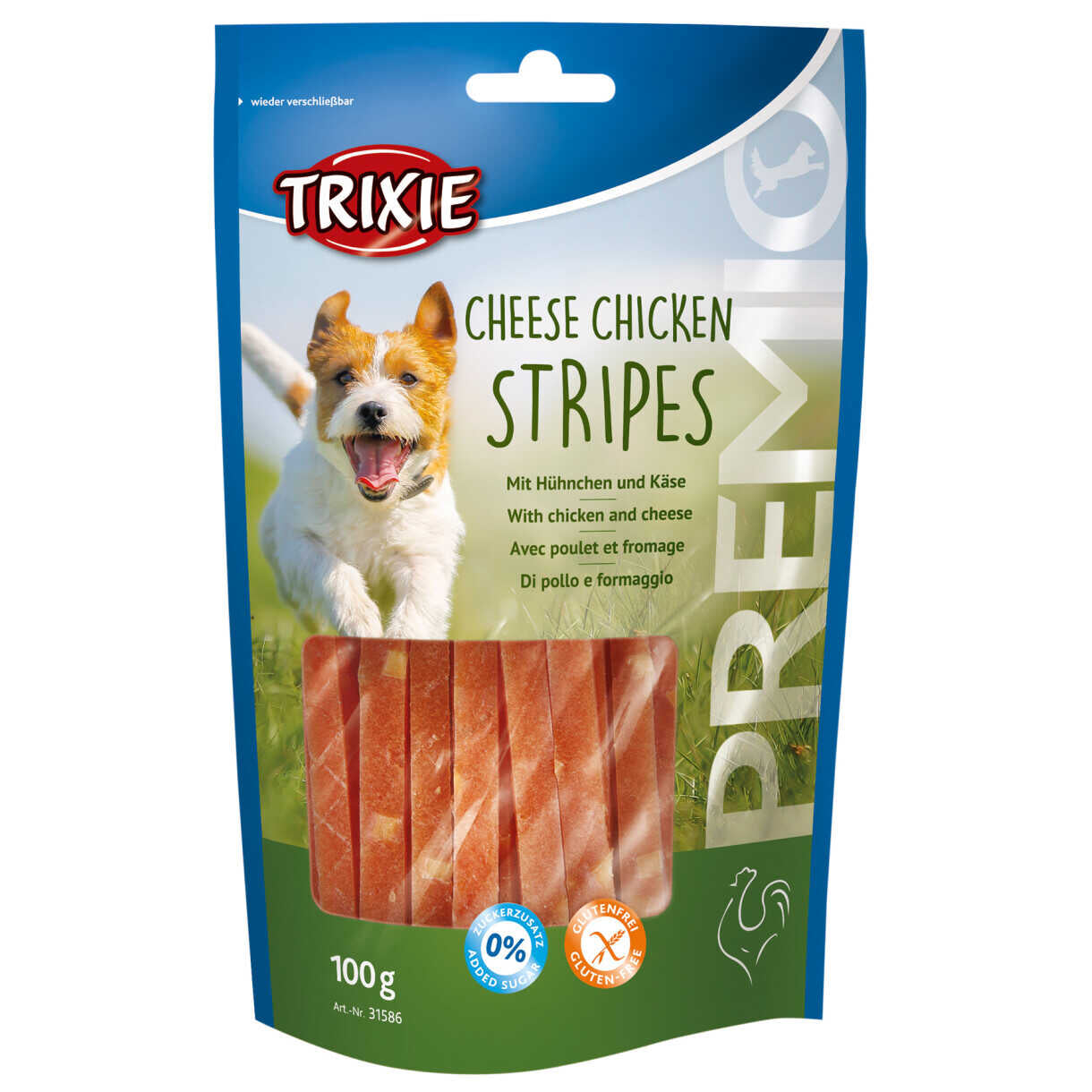 100 g Trixie Premio Hähnchenstreifen mit Käse