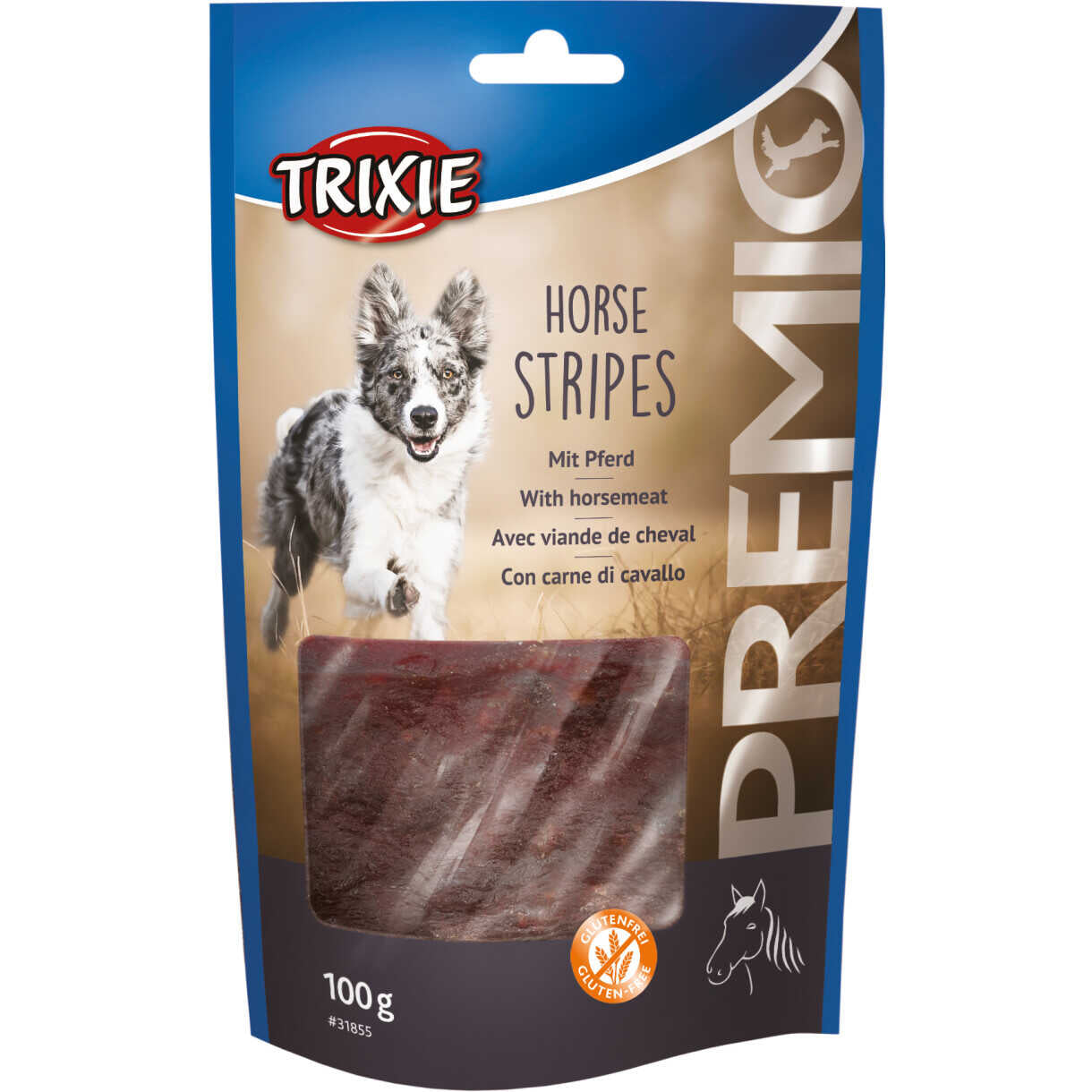Trixie Hundesnack Pferdestreifen 11 cm - 100g - glutenfrei